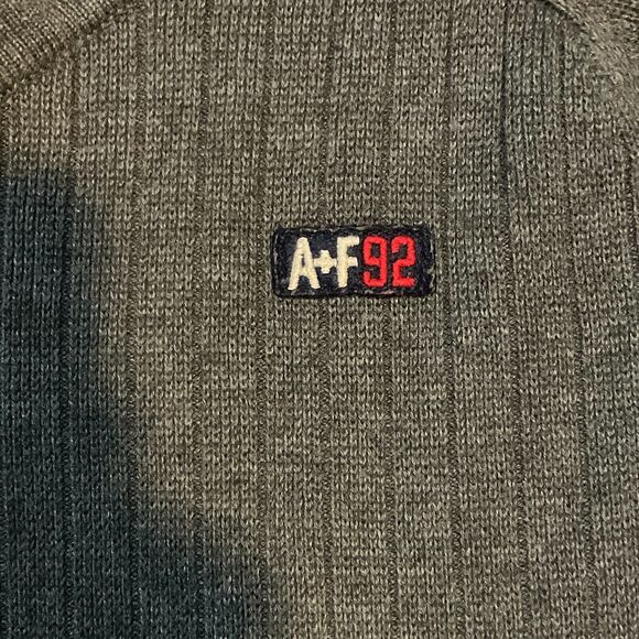 Vintage Abercrombie & Fitch Sweater Mens Medium Pullover Y2K 90s Ribbed V neck - Picture 2 of 6